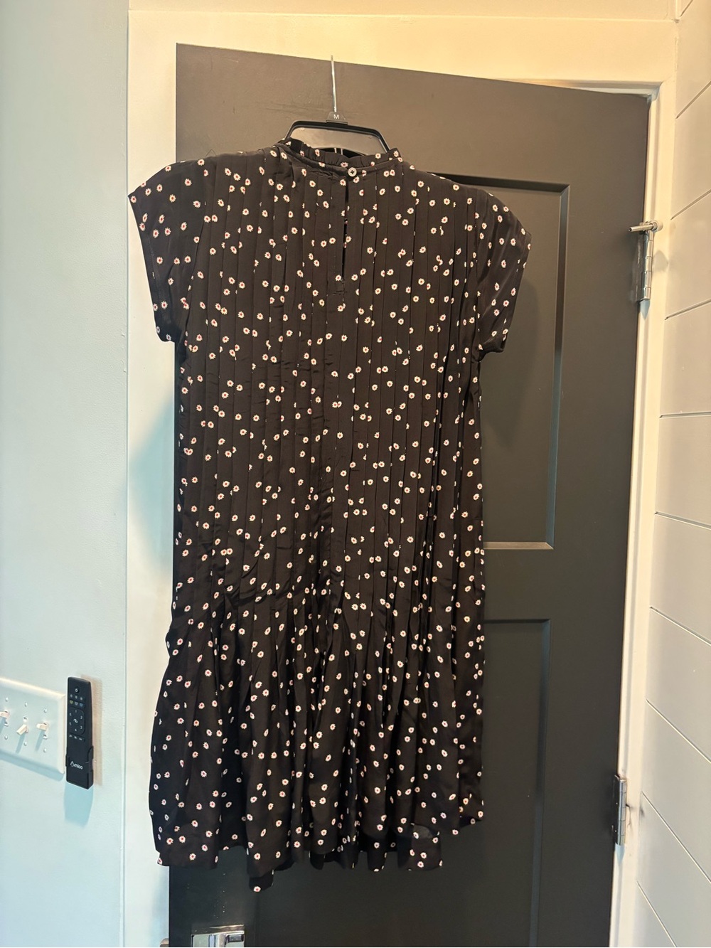 J. Crew Pintuck shift dress midnight floral print XXS NWT NEW pleated Sleeves - Picture 8 of 12